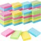 50 Pads Mini Sticky Notes, Small Self-Stick Note, Bulk Tiny Pads for Office, School, Home, 100 Sheets/Pad, 4 Pastel Colors, Pink, Yellow, Green, Blue